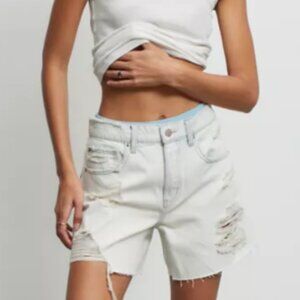 BDG Dropped Rise Distressed Denim Short
